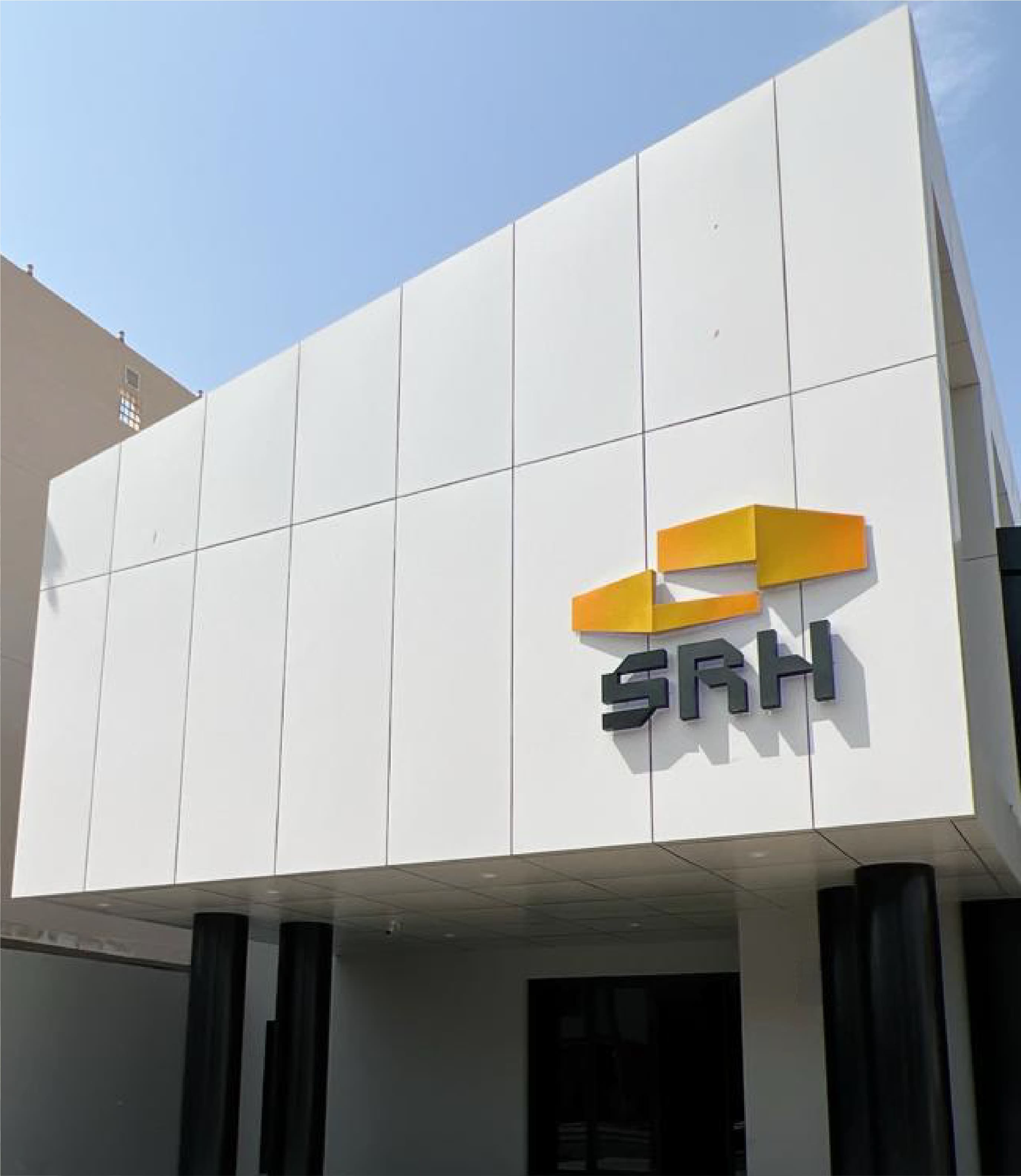 Modern building with architectural design